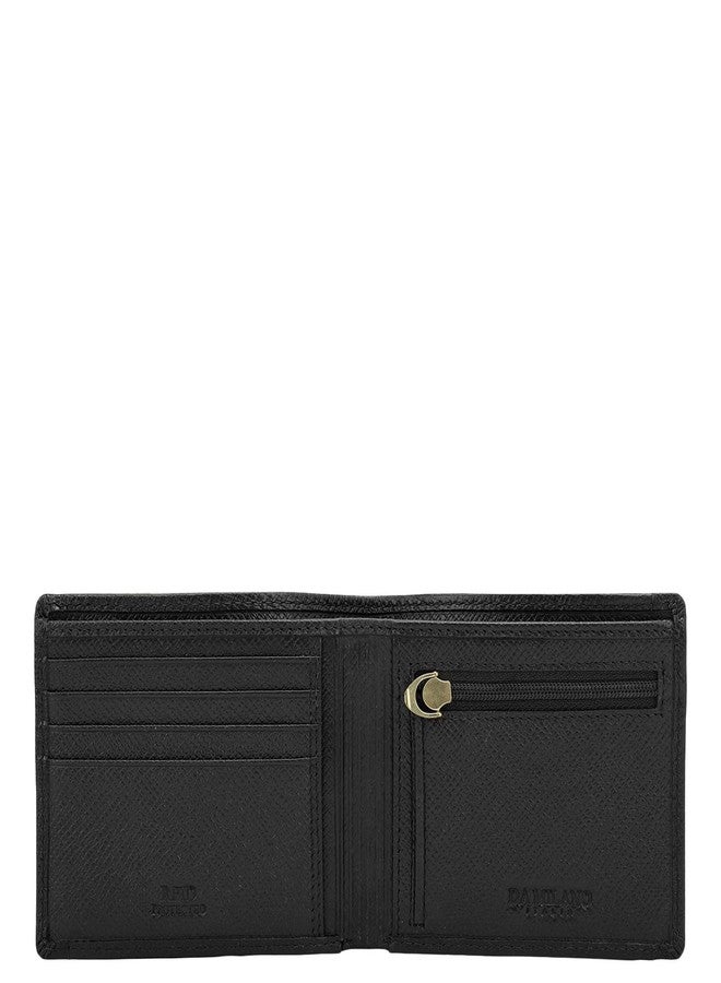 Da Milano RFID Protected Leather Wallet for Men with Card Slot - Black - Image 3